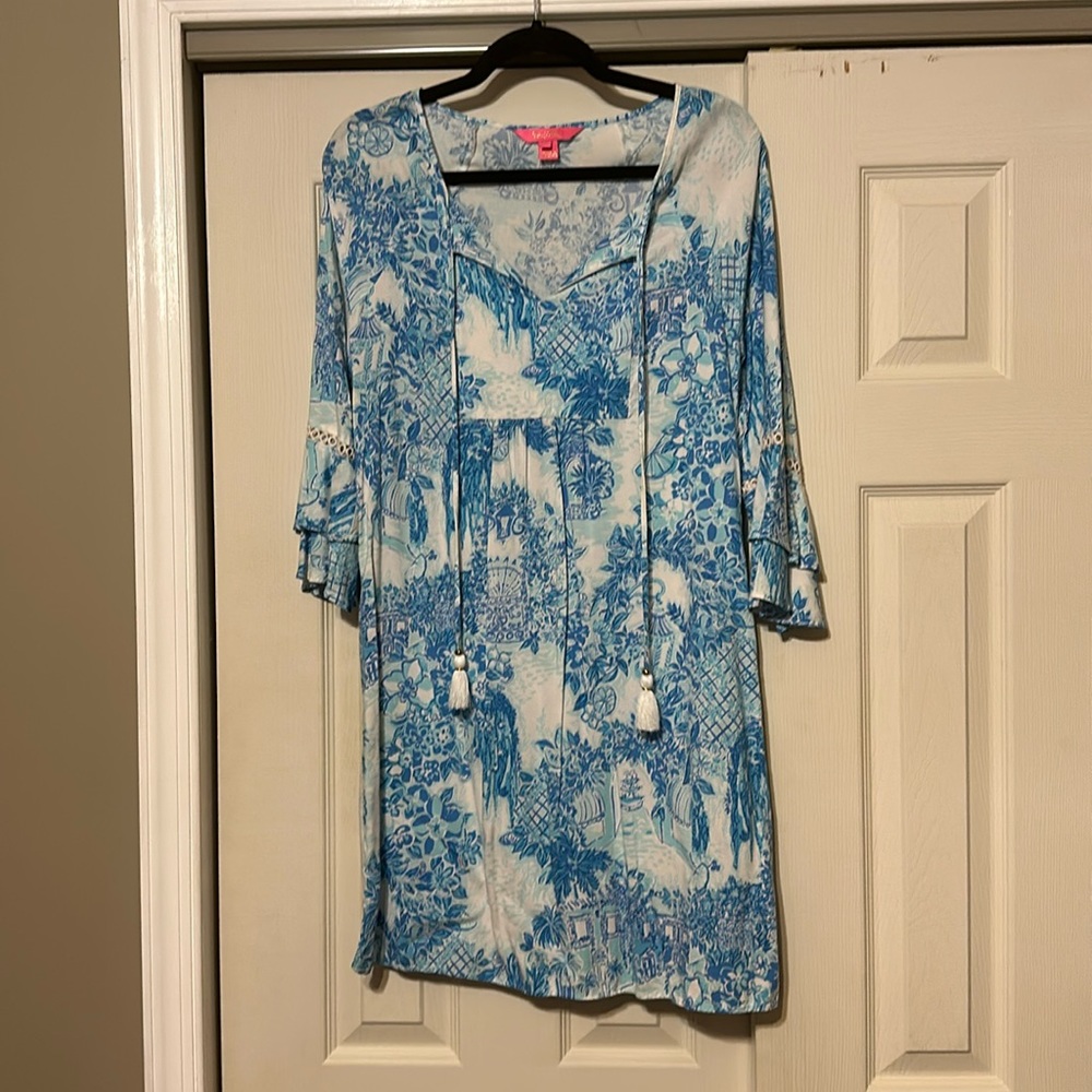 Lilly Pulitzer 💙 white and blue tunic dress